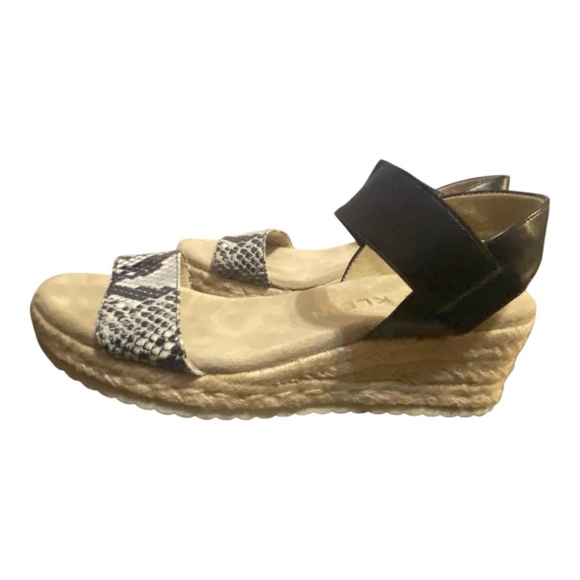 Anne Klein I flex wedge espadrille faux snakeskin sandal. Sz 7.5 - Picture 6 of 16